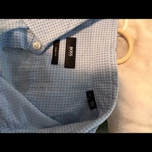 Hugo Boss lightweight short sleeve “sharp fit” shirt.